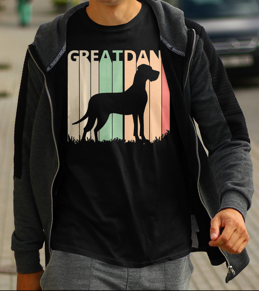 Great Dane Valentine Vintage Silhouette For Him T-Shirt