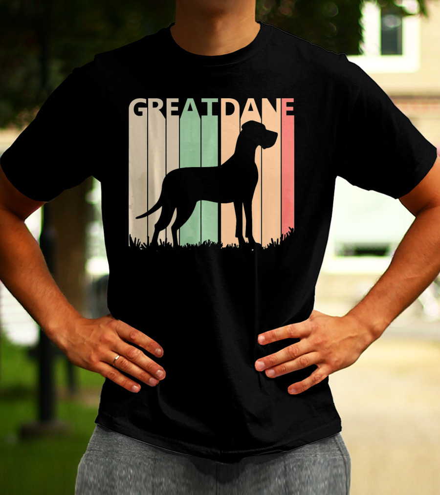 Great Dane Valentine Vintage Silhouette For Him T-Shirt