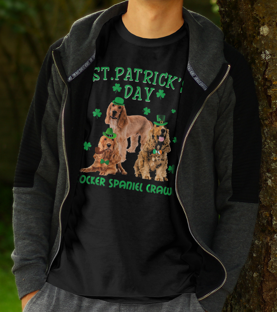 St. Patrick's Day Cocker Spaniel Crawl T-Shirt