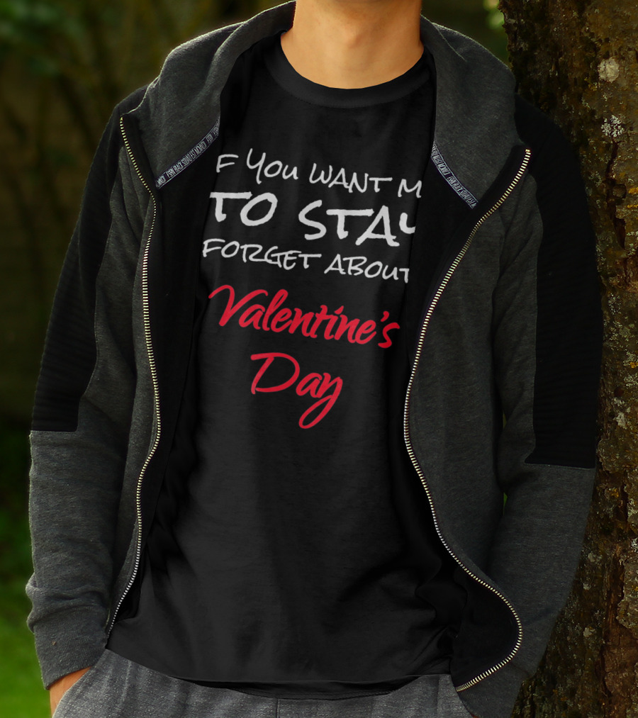 If You Want Me To Stay Forget About Valentine's Day T-Shirt