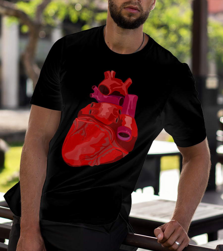 Anatomical Heart Funny Valentines Day Red Heart T-Shirt