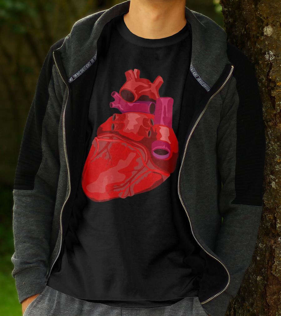 Anatomical Heart Funny Valentines Day Red Heart T-Shirt