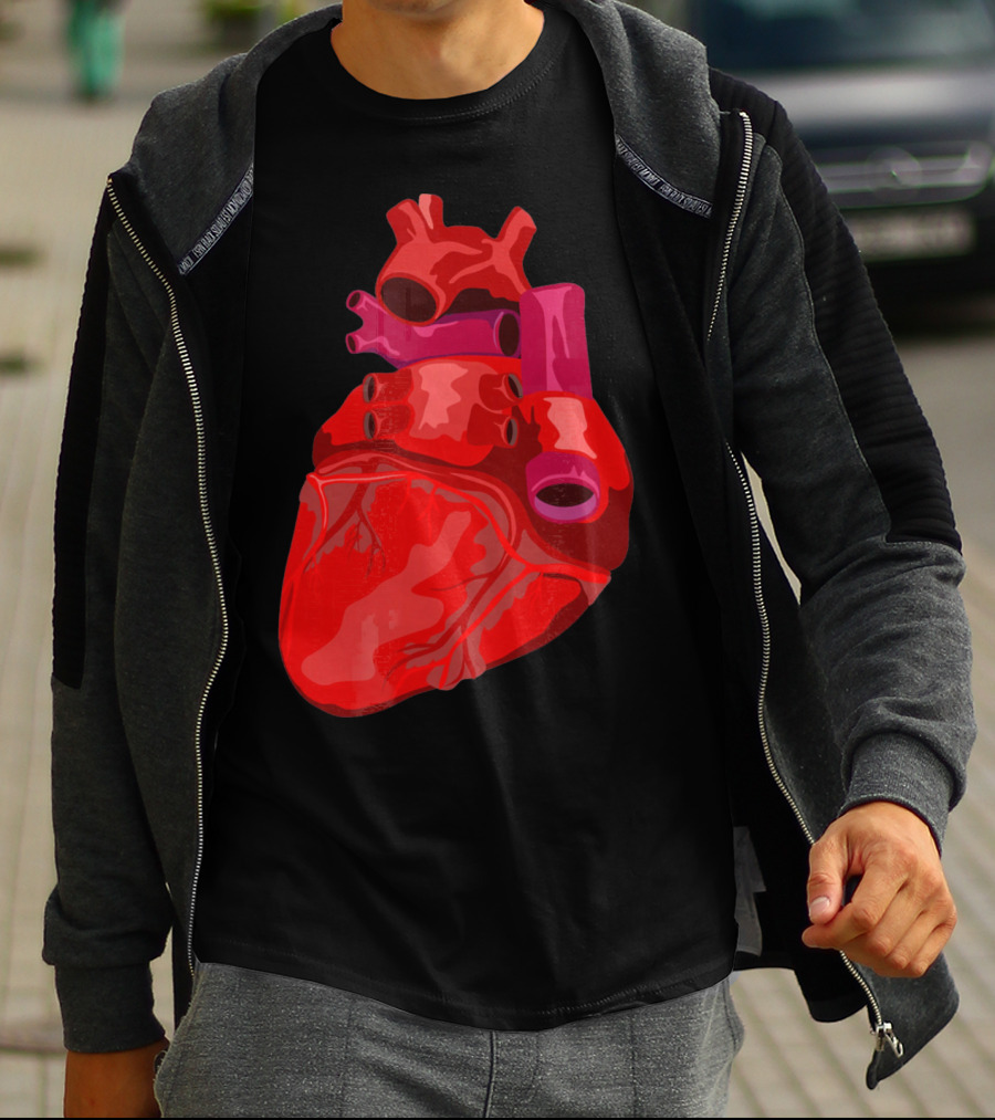 Anatomical Heart Funny Valentines Day Red Heart T-Shirt