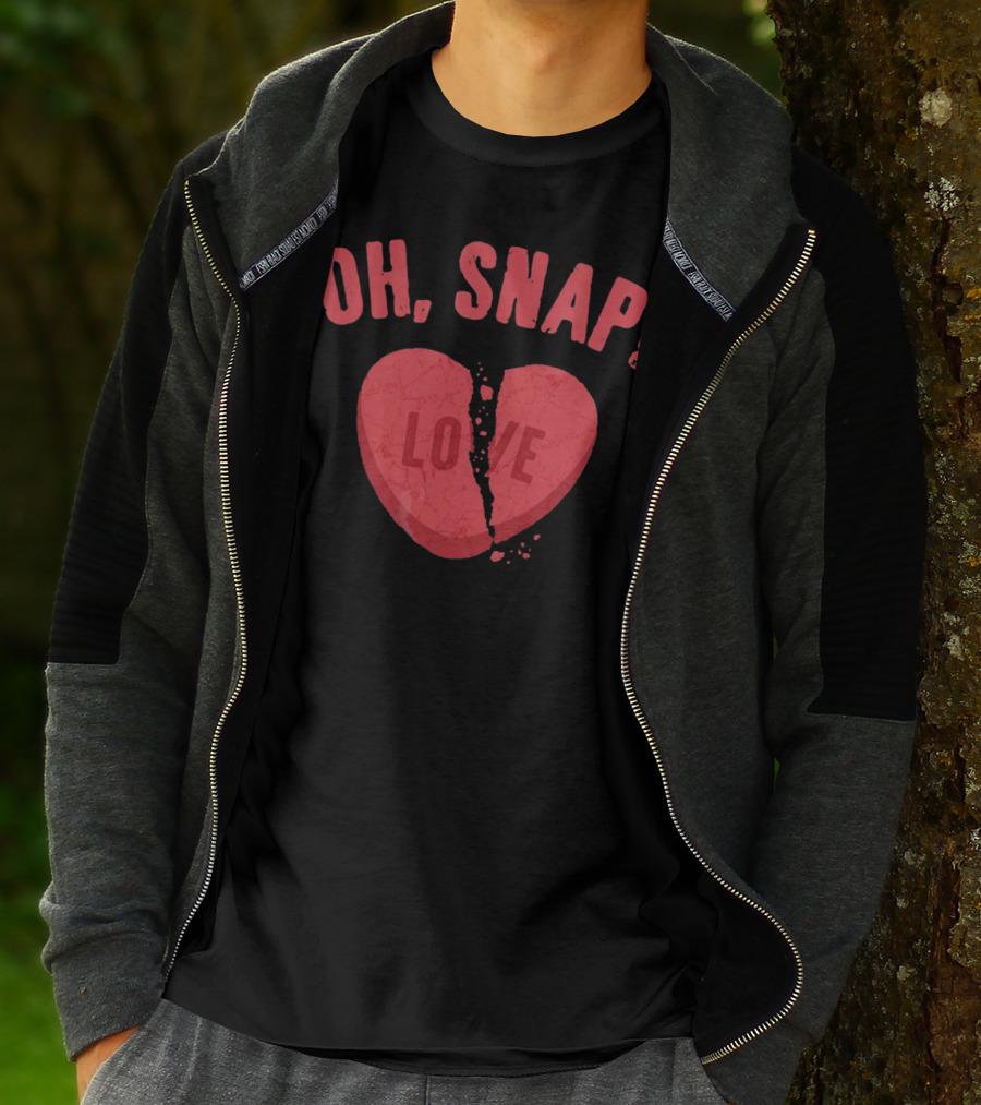 Oh Snap Broken Heart Love Anti Valentines Day T-Shirt