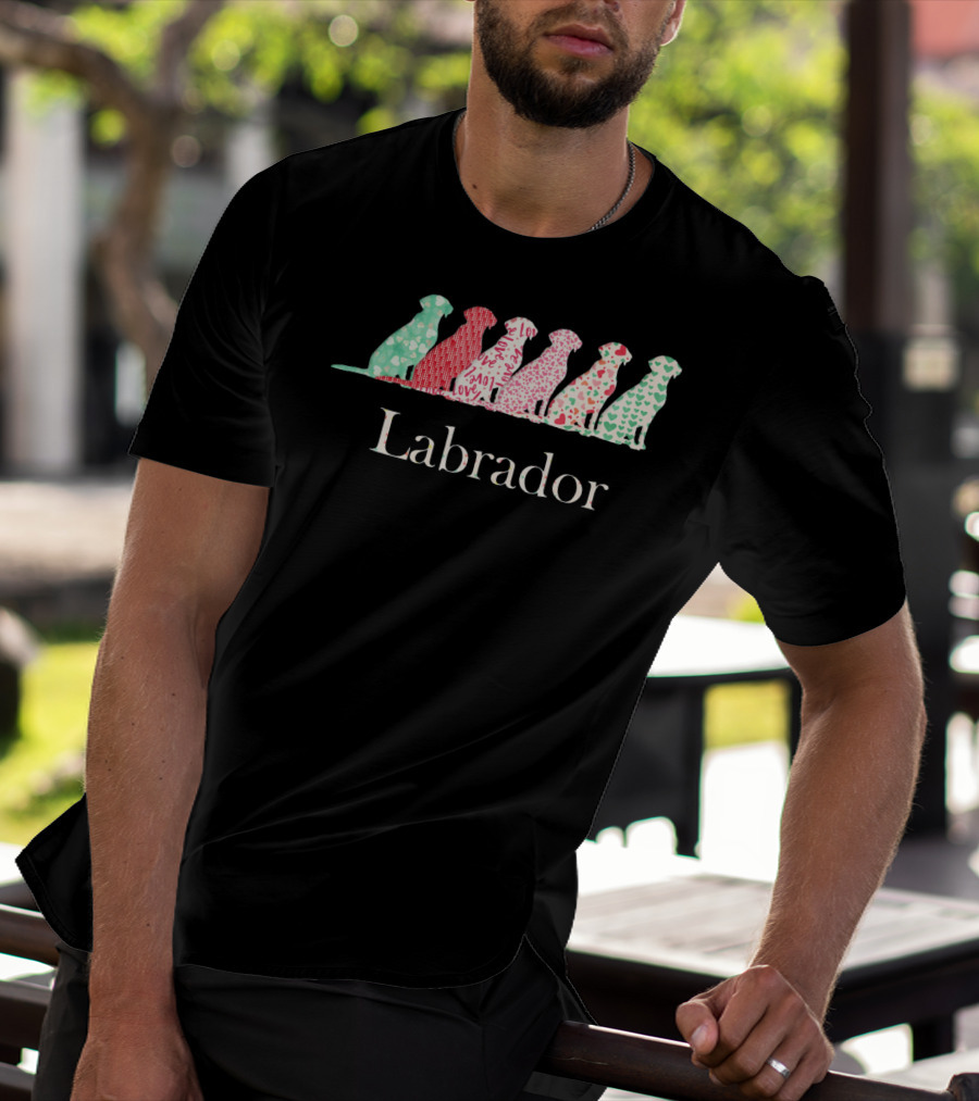 Labrador Love Hearts Valentine's Day Labrador Retriever T-Shirt