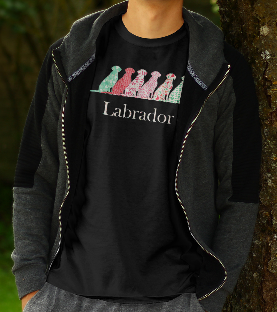 Labrador Love Hearts Valentine's Day Labrador Retriever T-Shirt