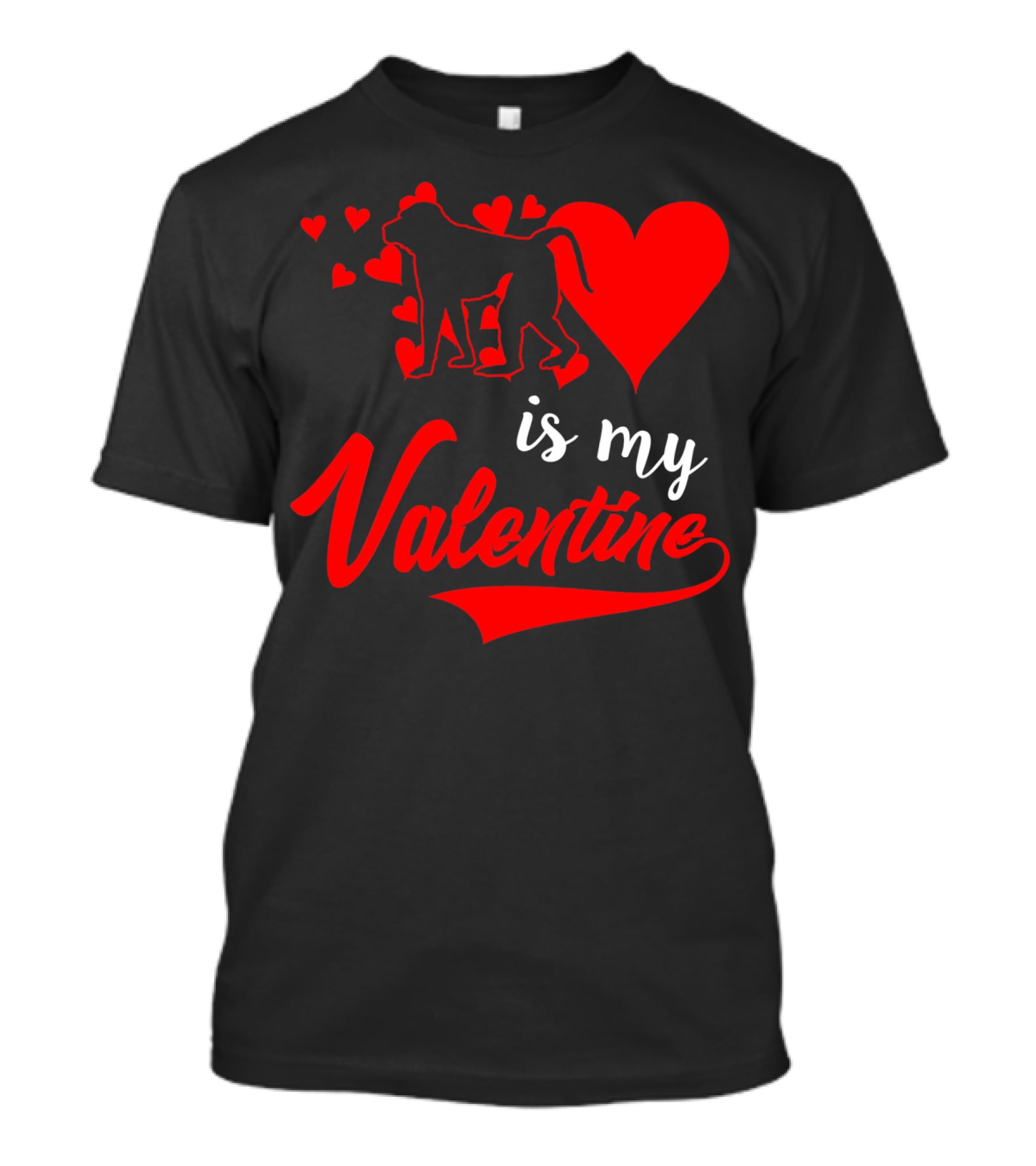 Baboon Love Heart Is My Valentine T-Shirt