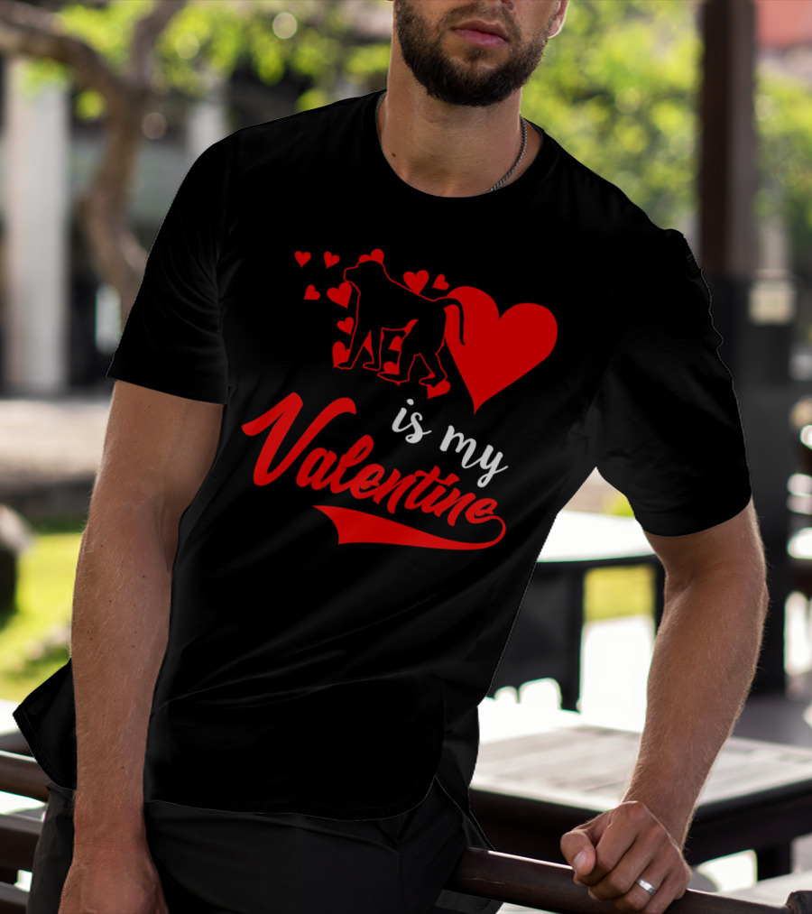 Baboon Love Heart Is My Valentine T-Shirt