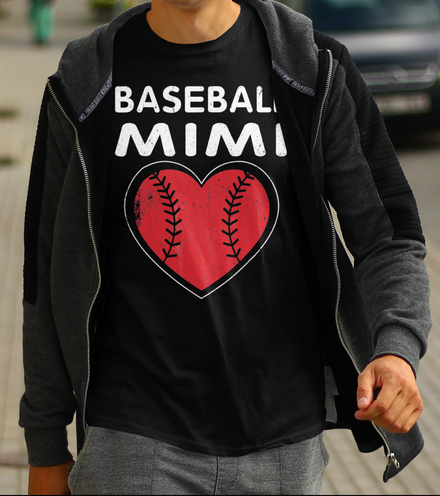 Baseball Mimi Heart Valentine T-Shirt