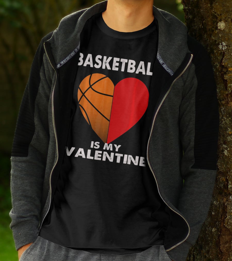 Basketball Is My Valentine Heart T-Shirt