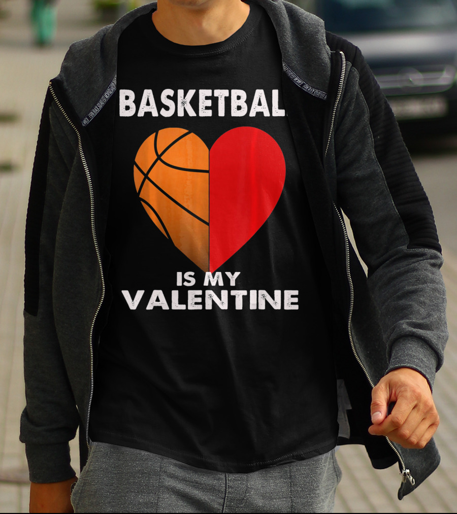 Basketball Is My Valentine Heart T-Shirt