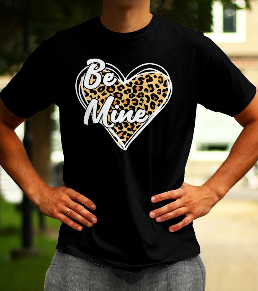 Be Mine Leopard Heart T-Shirt