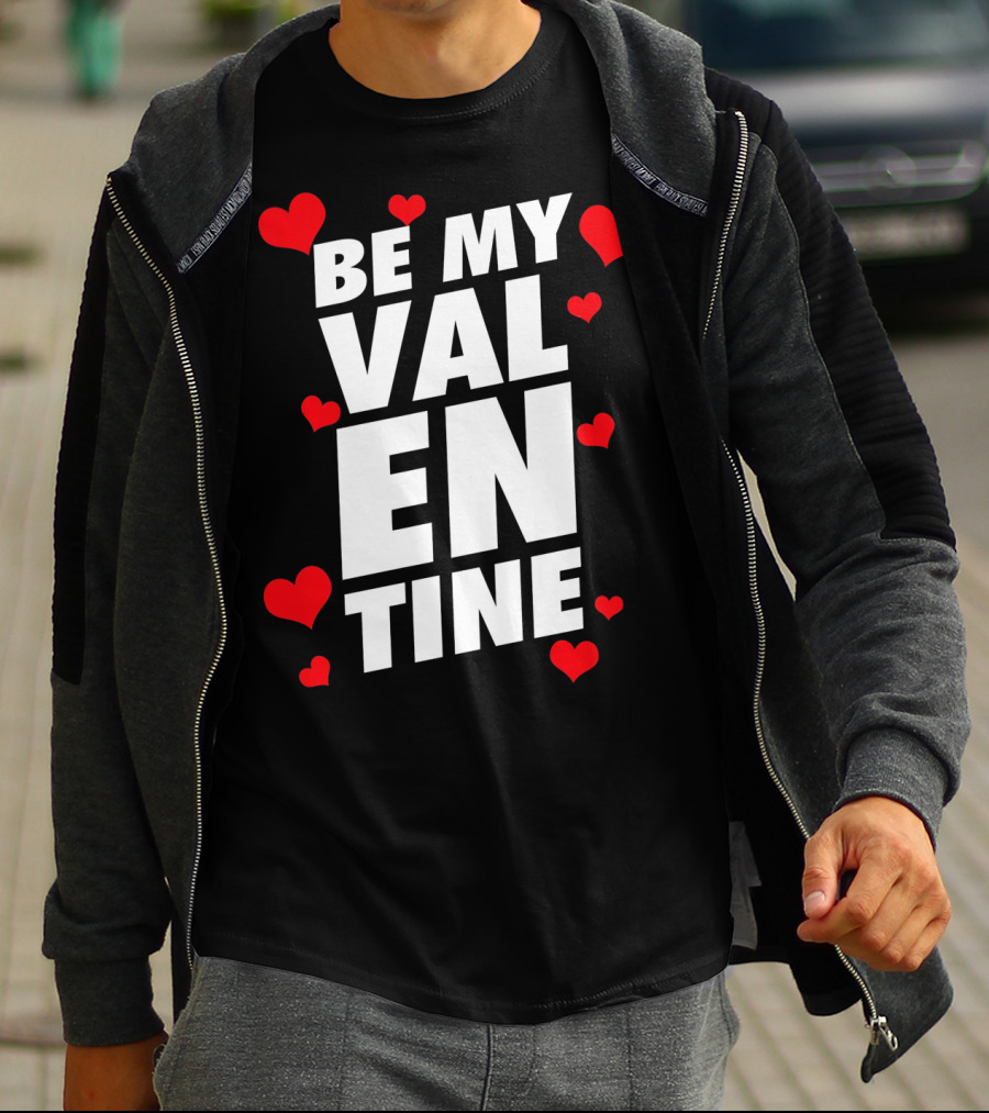 Be My Valentine Stylish Valentines Day Hearts T-Shirt