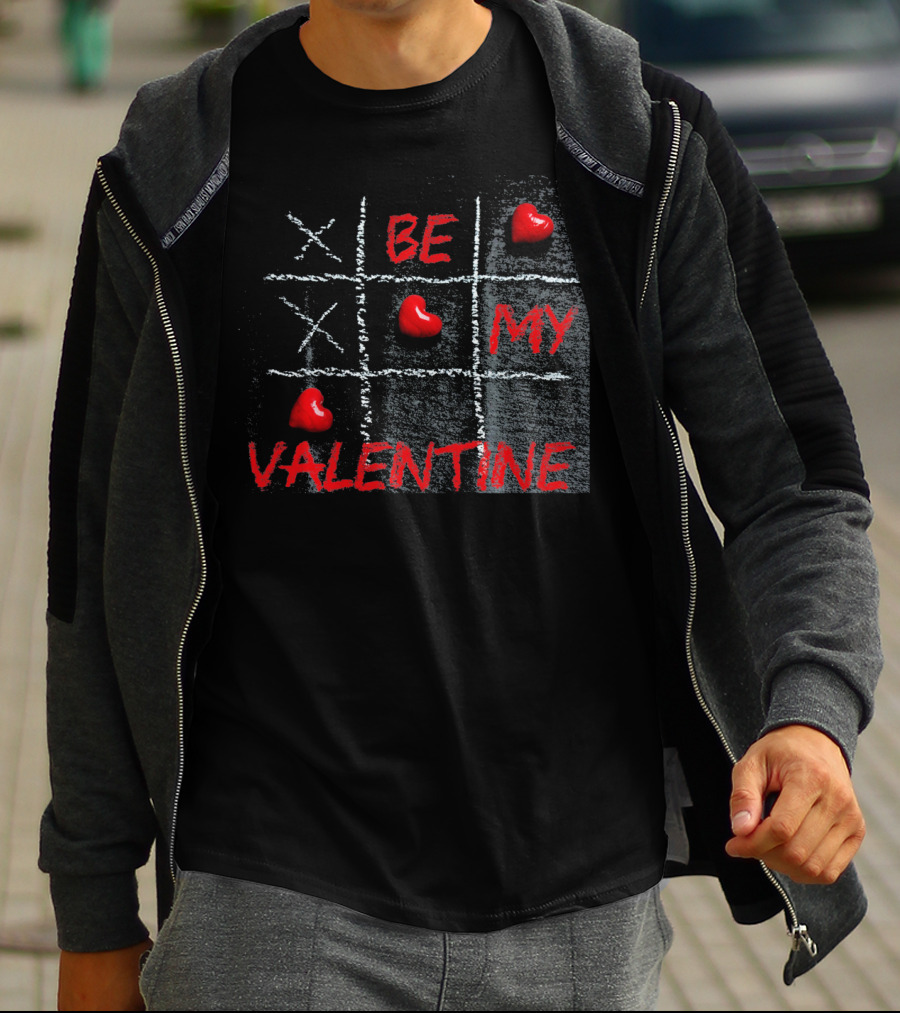 Be My Valentine Tic Tac Toe Hearts T-Shirt