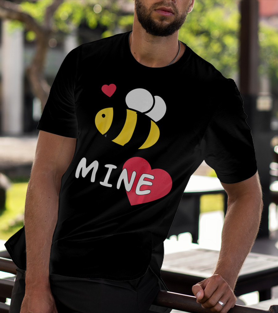 Bee Mine Valentine's Day Puns With Hearts T-Shirt