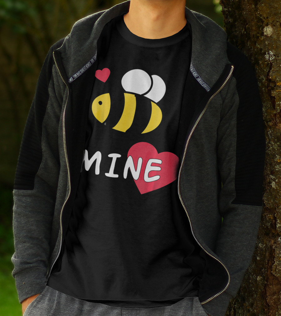 Bee Mine Valentine's Day Puns With Hearts T-Shirt