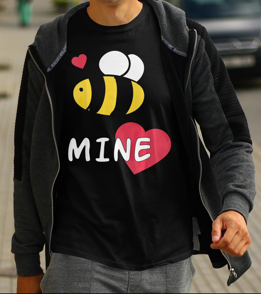Bee Mine Valentine's Day Puns With Hearts T-Shirt