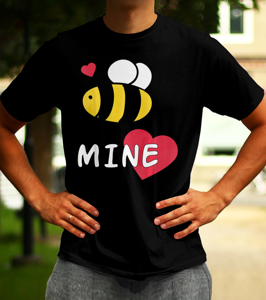 Bee Mine Valentine's Day Puns With Hearts T-Shirt