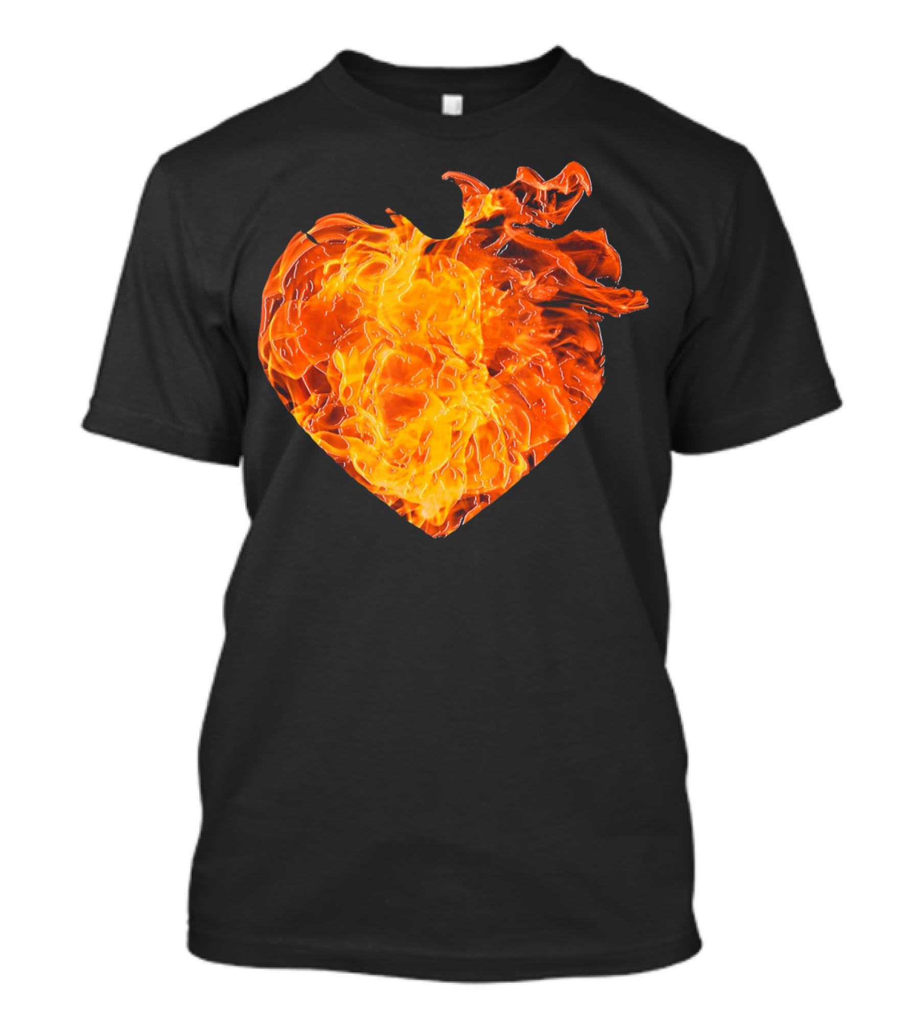 Valentines Day Big Heart Of Fire T-Shirt