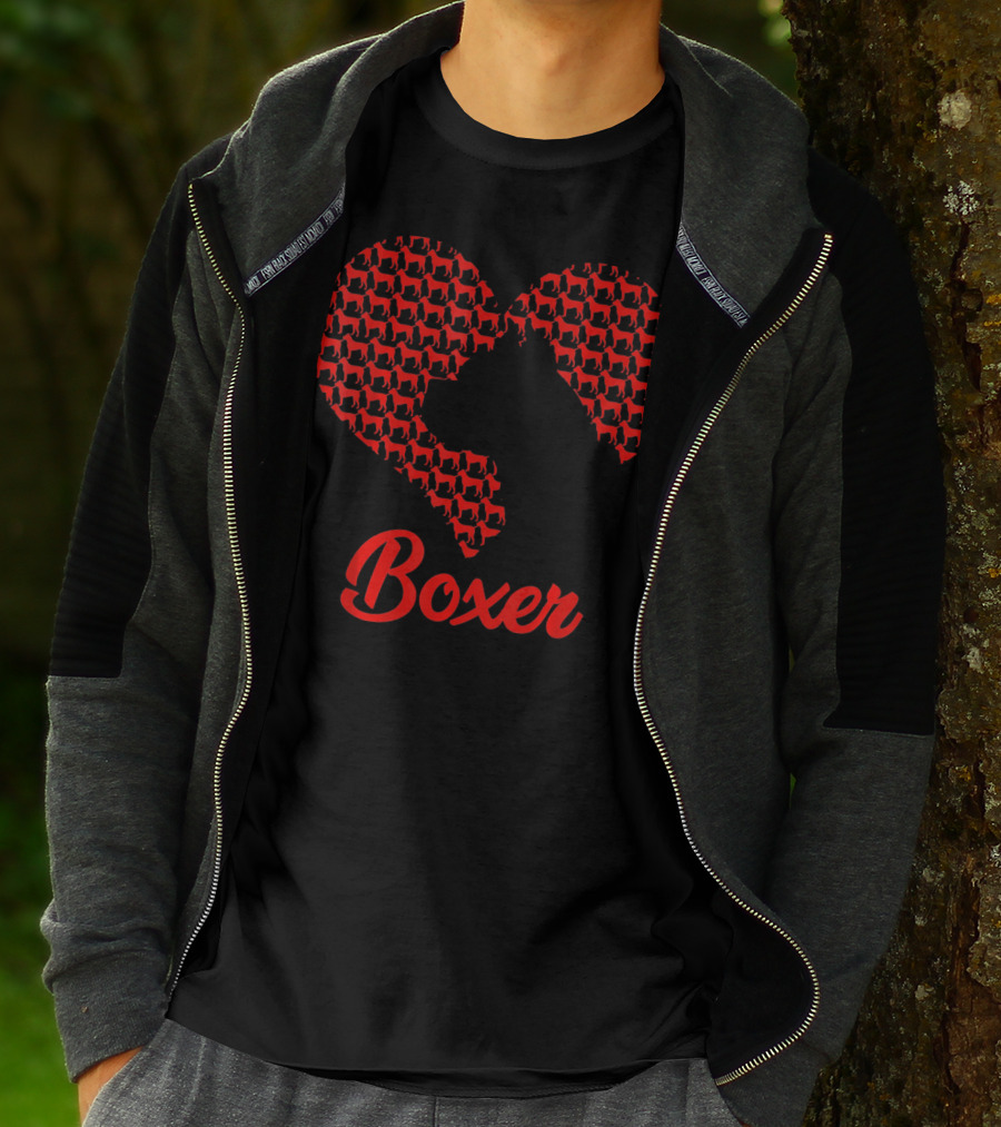 Boxer Heart Valentine Love Boxer T-Shirt