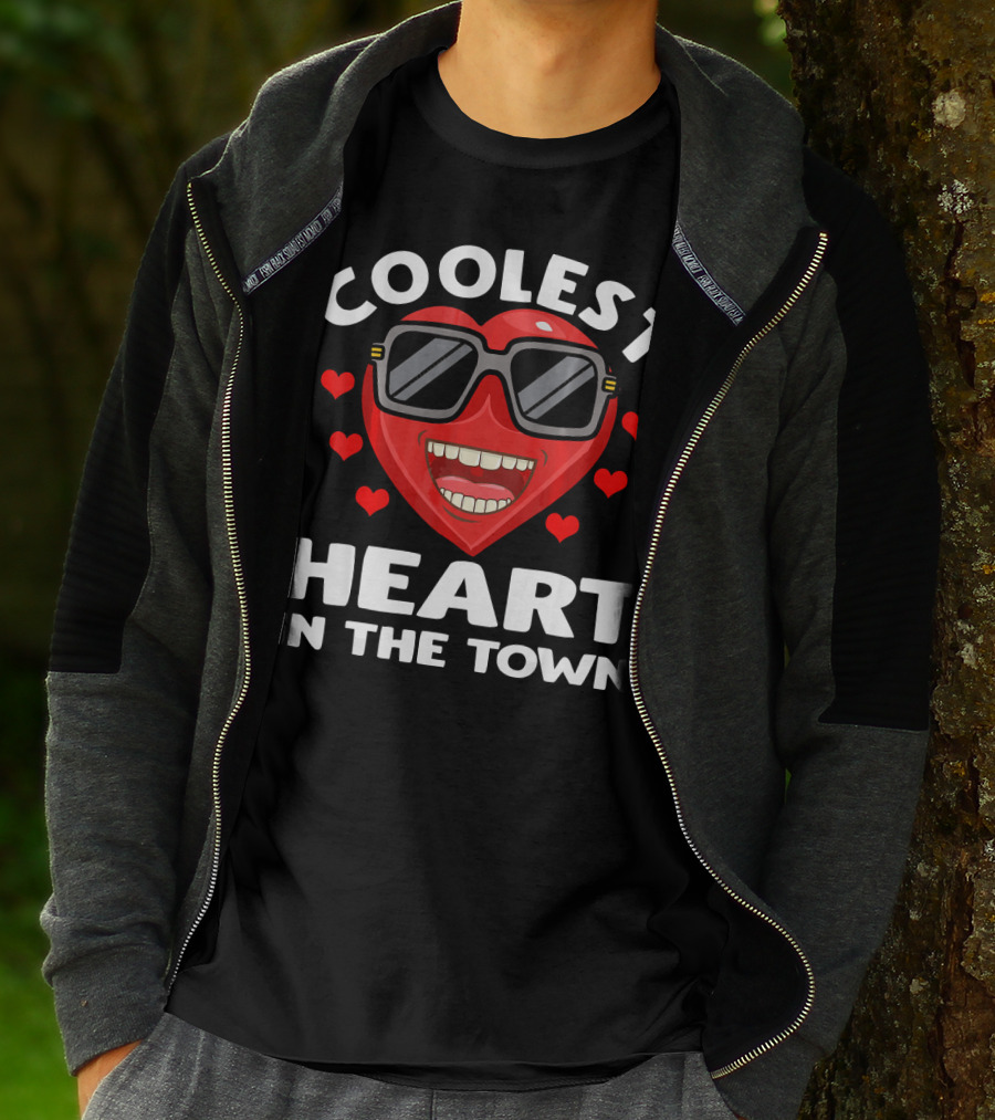 Coolest Heart In The Town Valentine's Boys T-Shirt