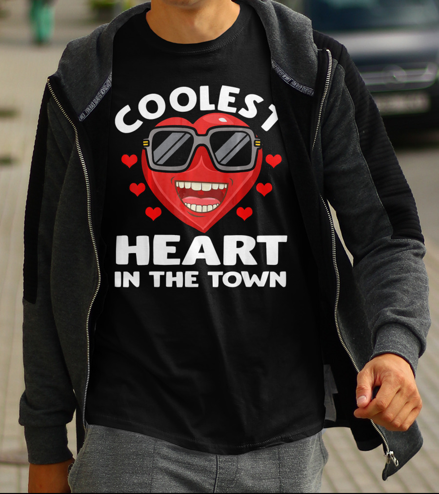 Coolest Heart In The Town Valentine's Boys T-Shirt