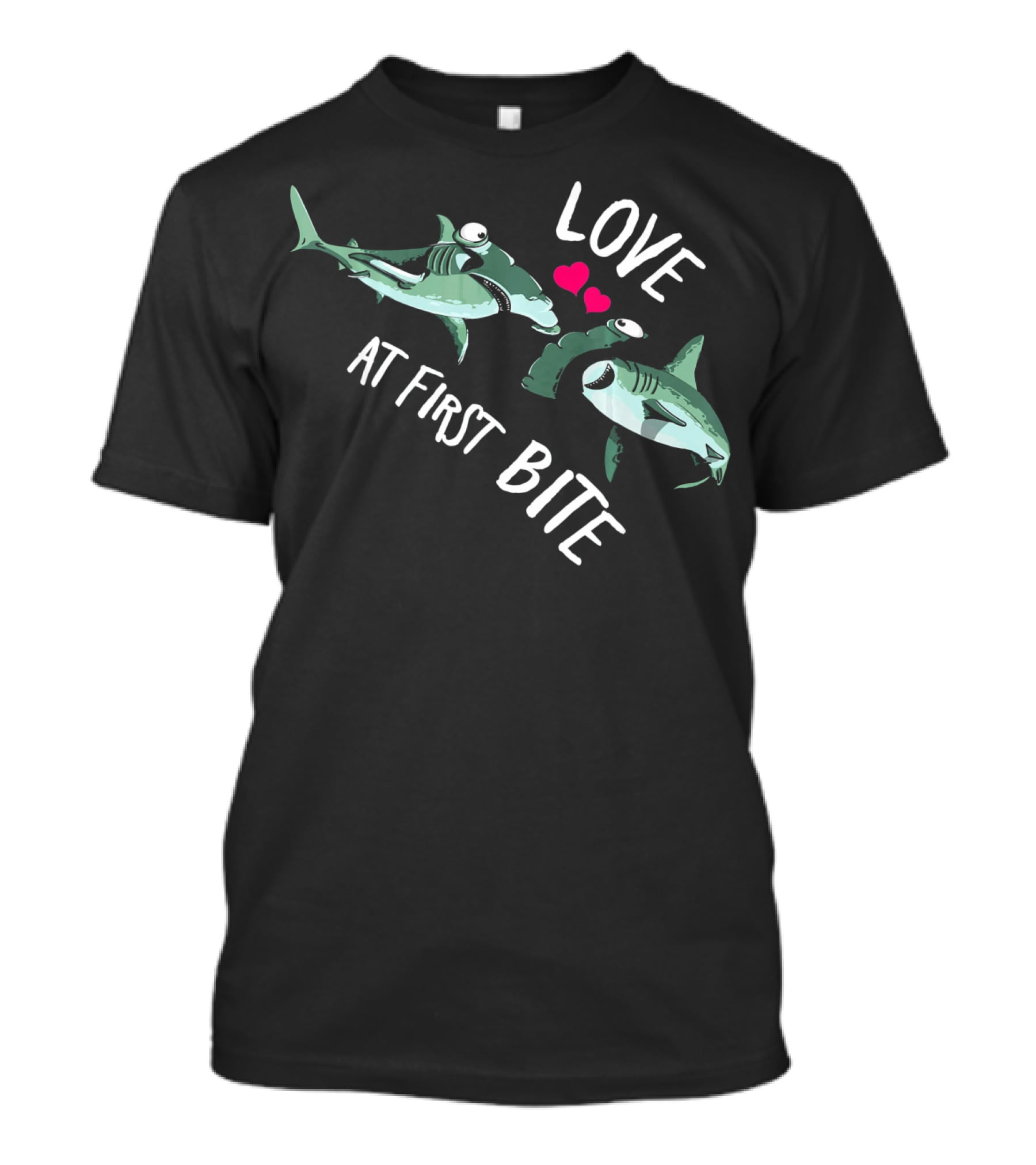 Boys Valentines Day Love At First Bite Shark Valent T-Shirt