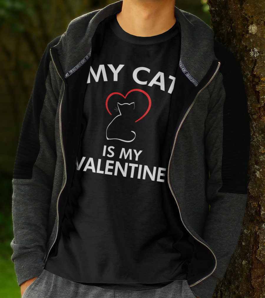 My Cat Is My Valentine Cat Valentine T-Shirt
