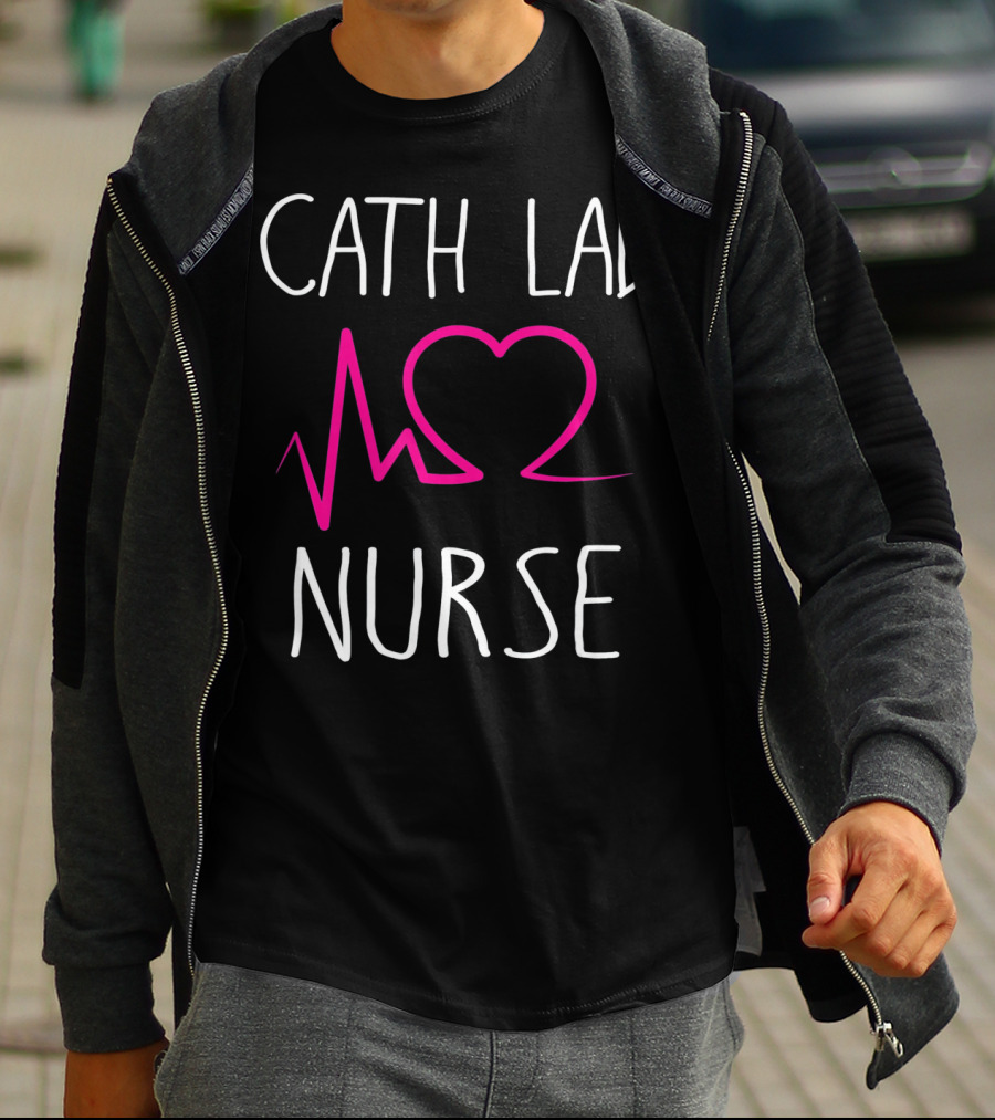Cath Lab Nurse Heartbeat Love Pulse T-Shirt