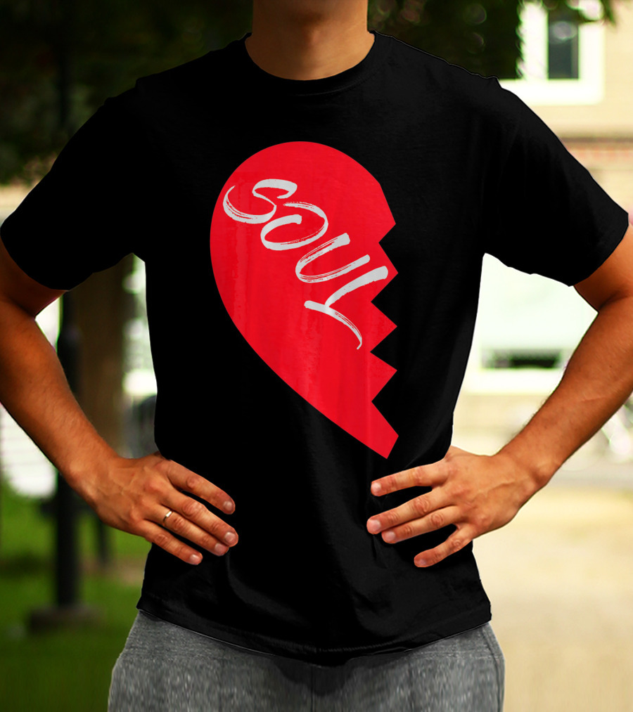 Couple Half Heart Soulmate Valentines Soul T-Shirt