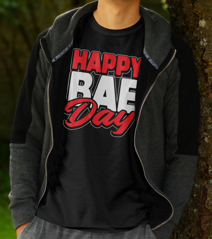 Happy Bae Day Couples His Her Valentine's Day T-Shirt