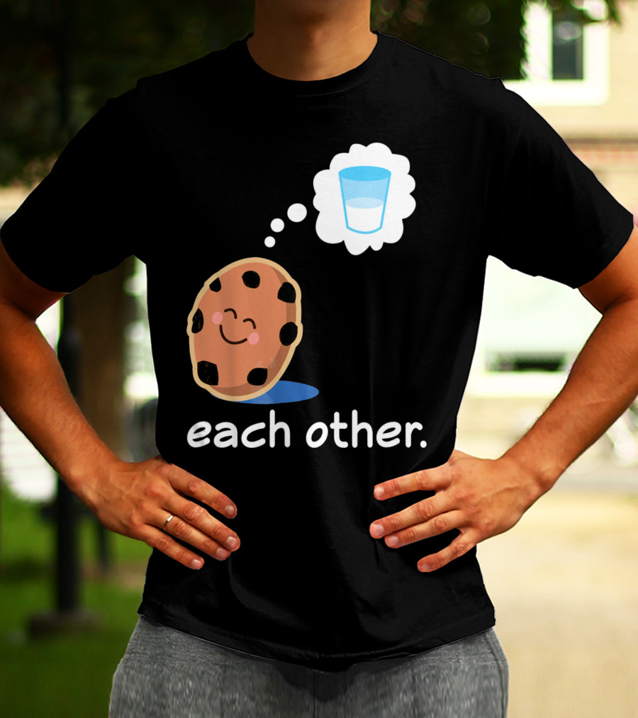 Couples Matching Cookie And Milk Each Other Valenti T-Shirt
