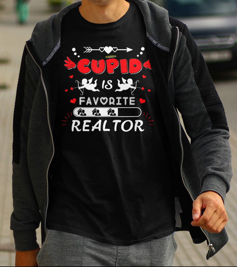 Cupid Is Favorite Realtor Valentine's Day T-Shirt