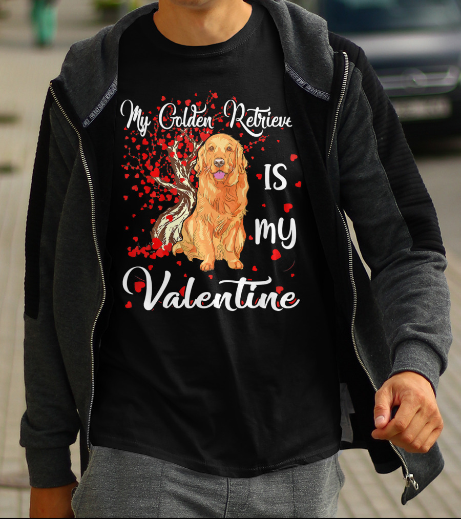 My Golden Retriever Is My Valentine T-Shirt