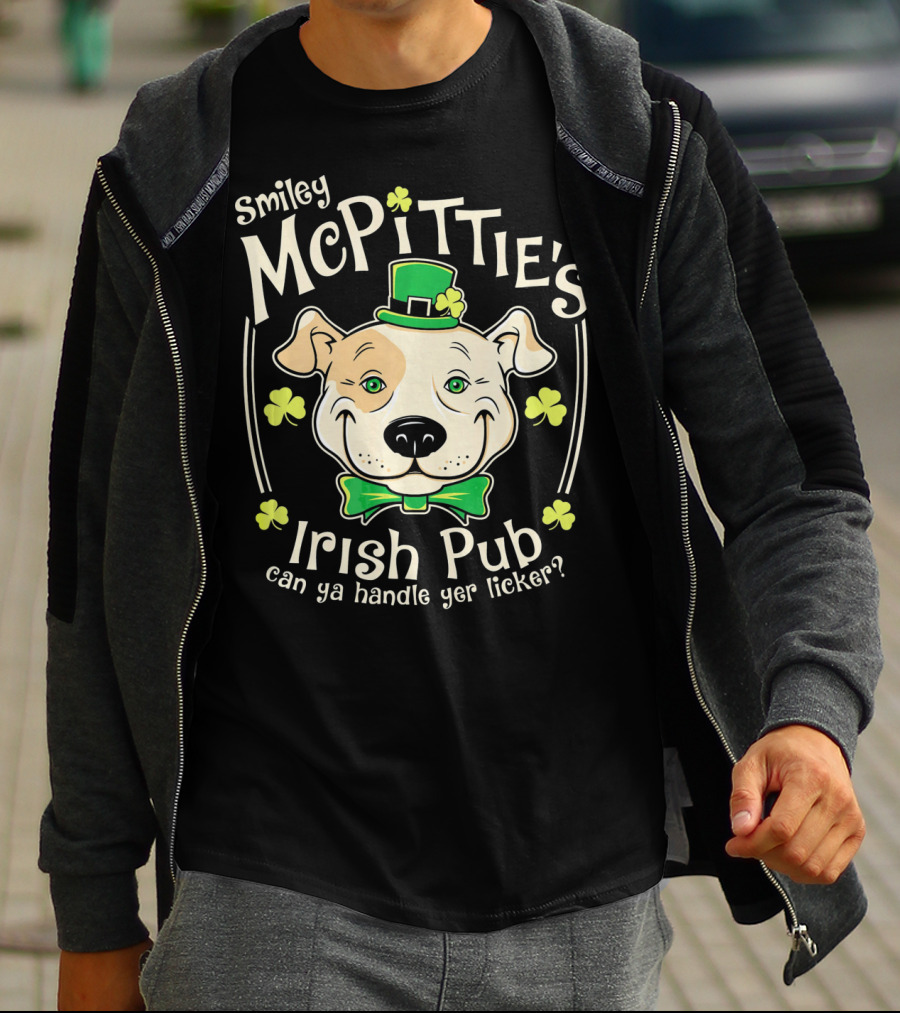Smiley McPittie's Irish Pub Can Ya Handle Yer Licker? T-Shirt