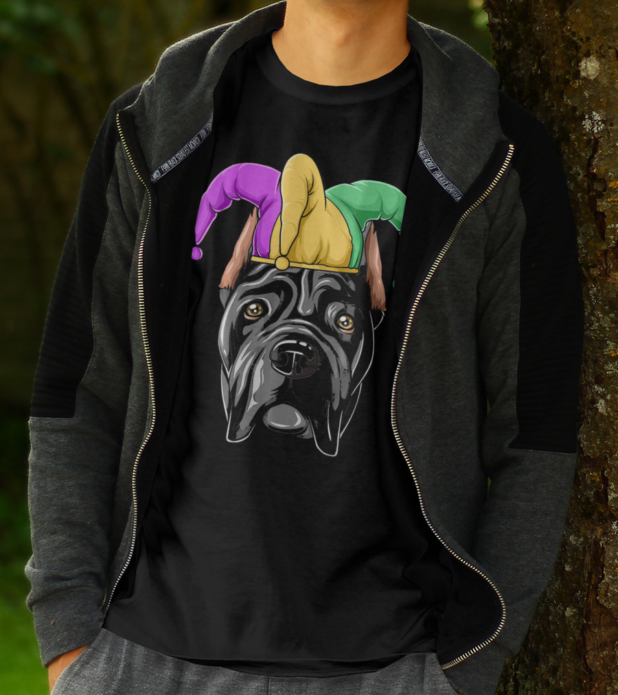 Cane Corso Mardi Gras Jester Carnival Hat T-Shirt