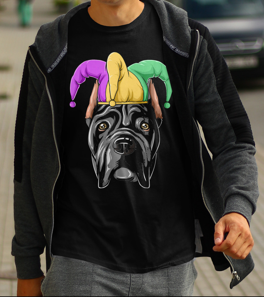 Cane Corso Mardi Gras Jester Carnival Hat T-Shirt