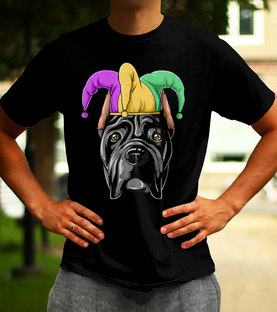Cane Corso Mardi Gras Jester Carnival Hat T-Shirt