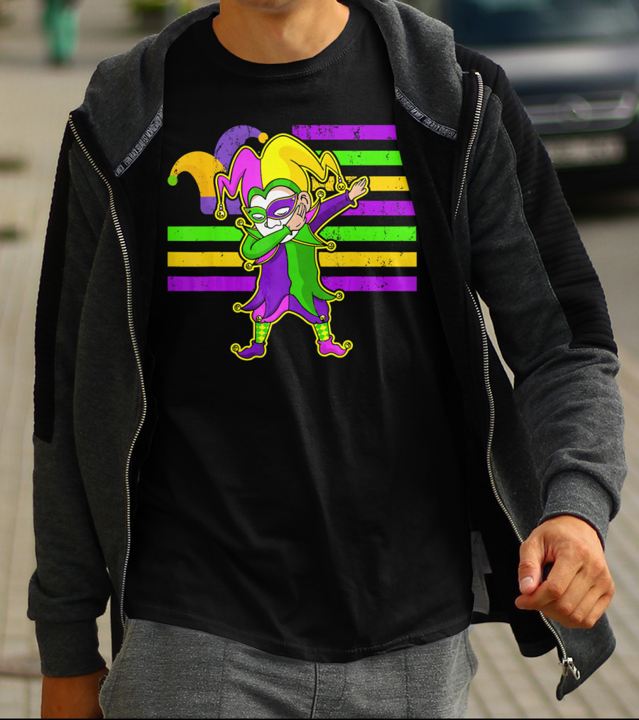 Mardi Gras Jester Dabbing T-Shirt