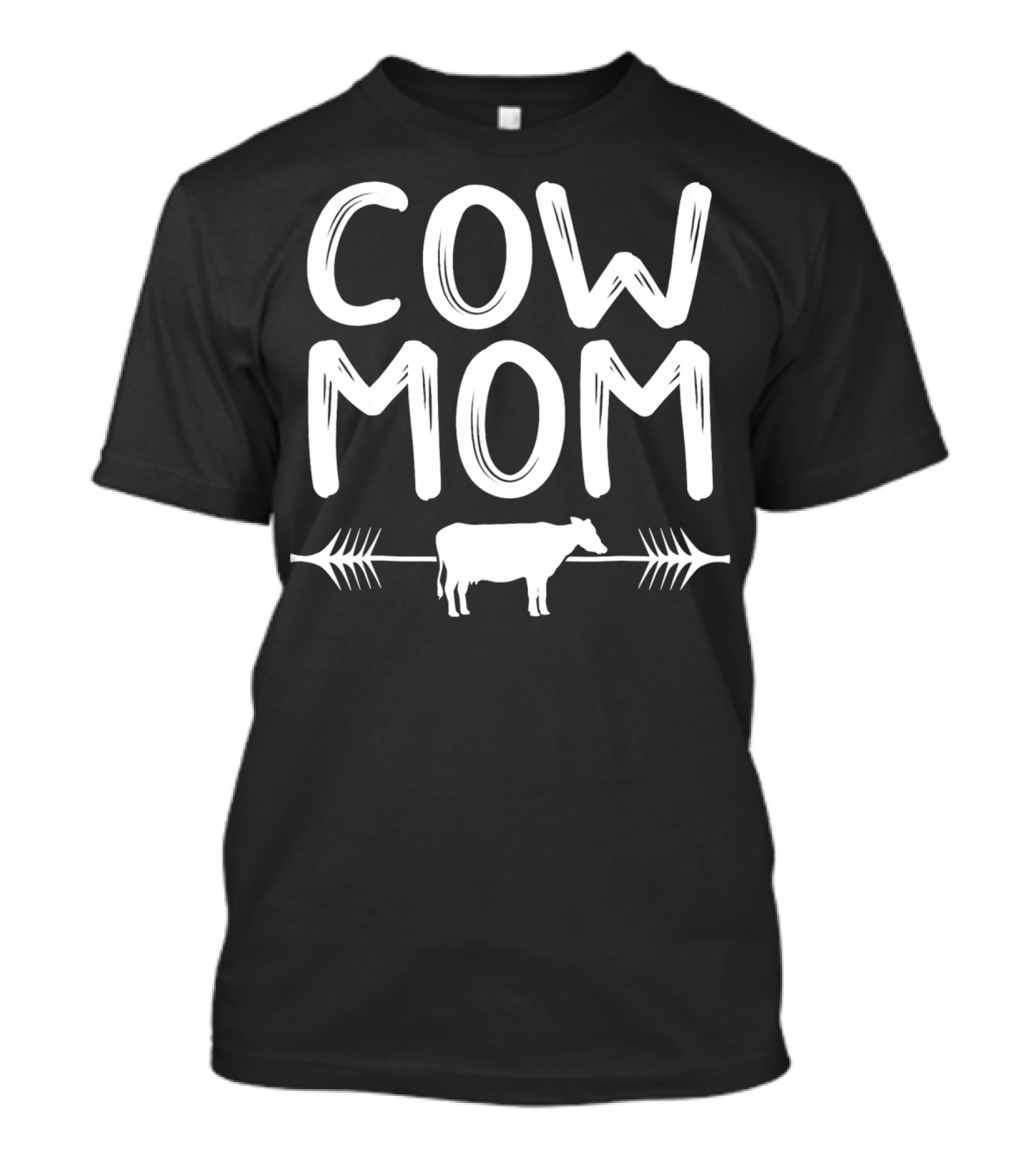 COW MOM Farmer Rancher Bovine Cattle Love Arrow T-Shirt