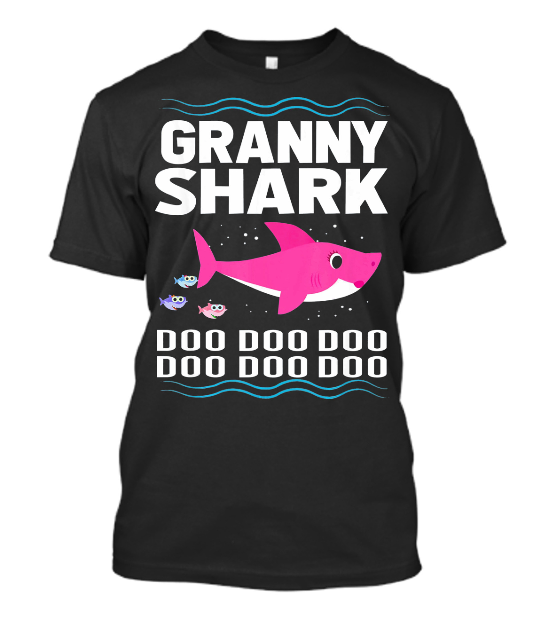 Granny Shark Doo Doo Doo Doo Pink Funny Baby Shark T-Shirt