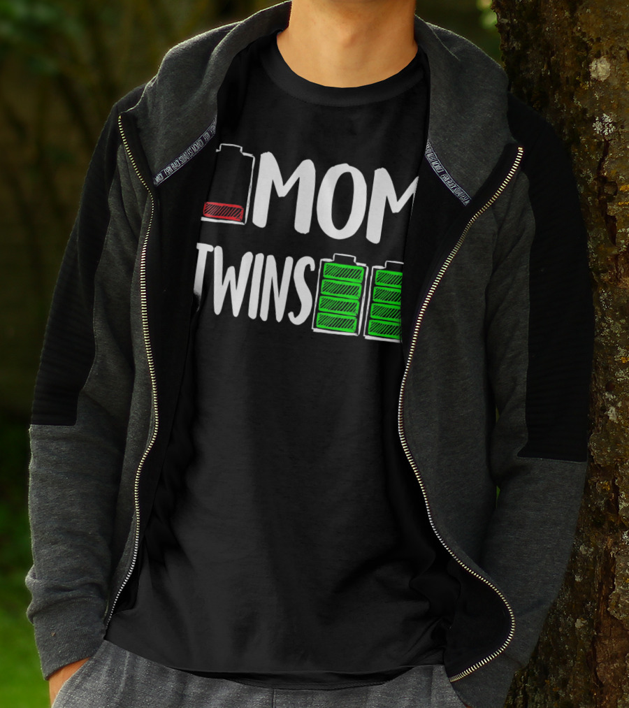 Mom Low Battery Twins Full Charge T-Shirt