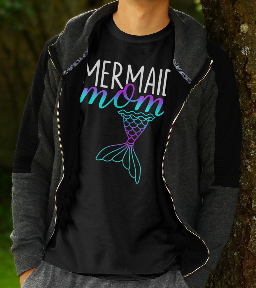 Mermaid Mom Mermom Tail T-Shirt