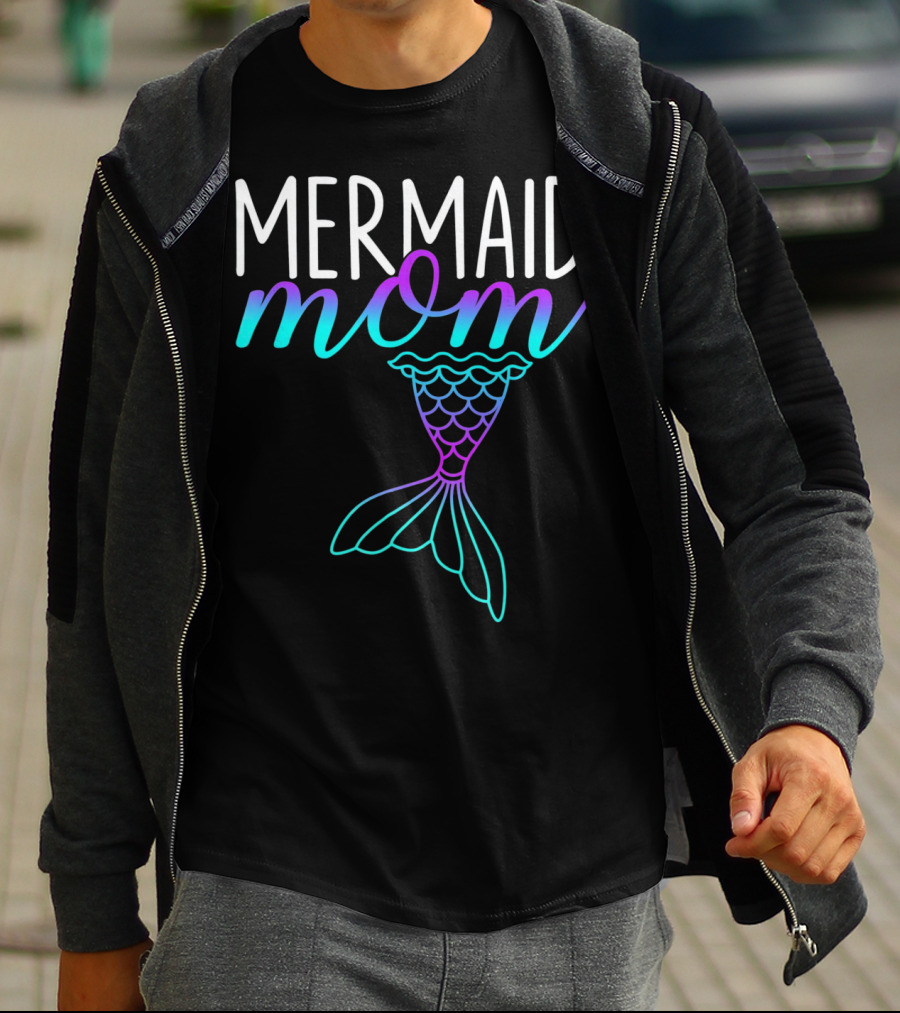 Mermaid Mom Mermom Tail T-Shirt
