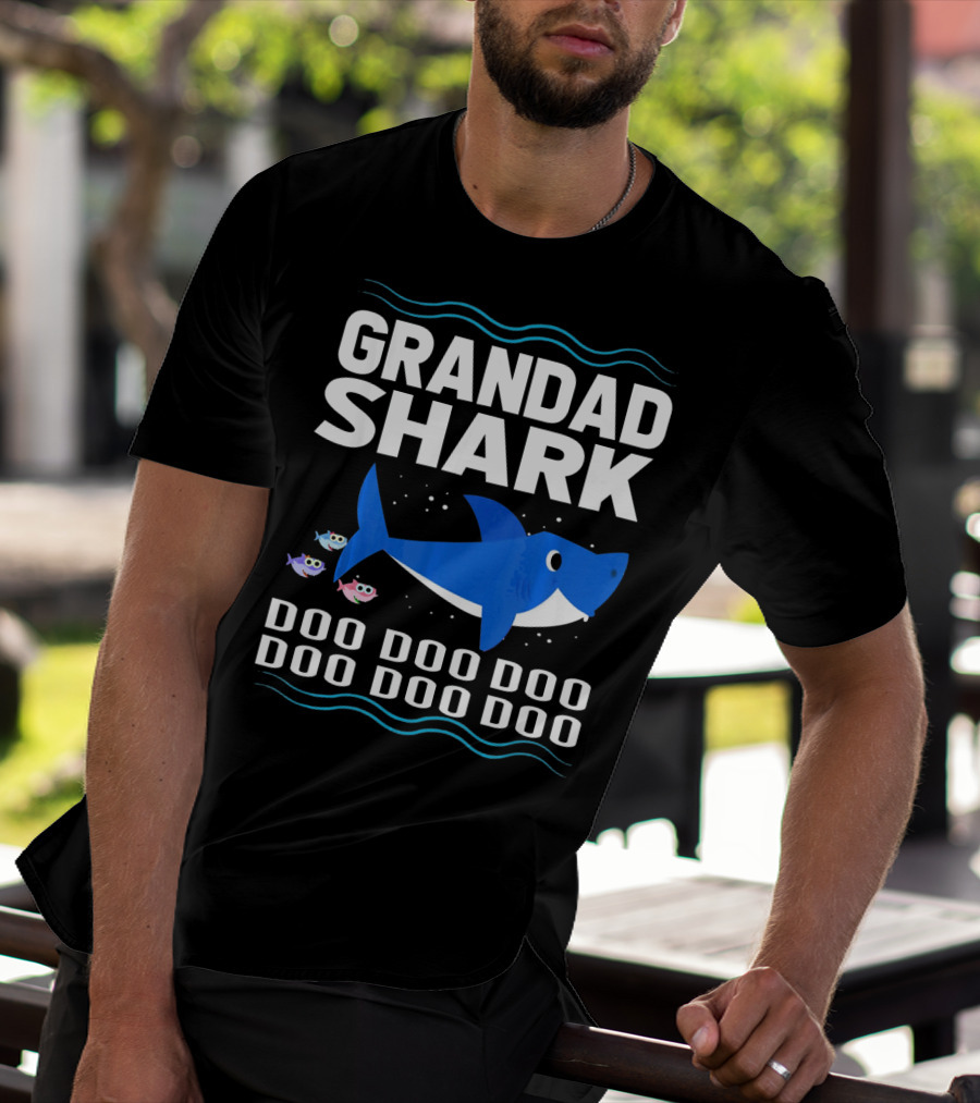 Grandad Shark Doo Doo Doo Doo Doo Doo Funny Baby T-Shirt