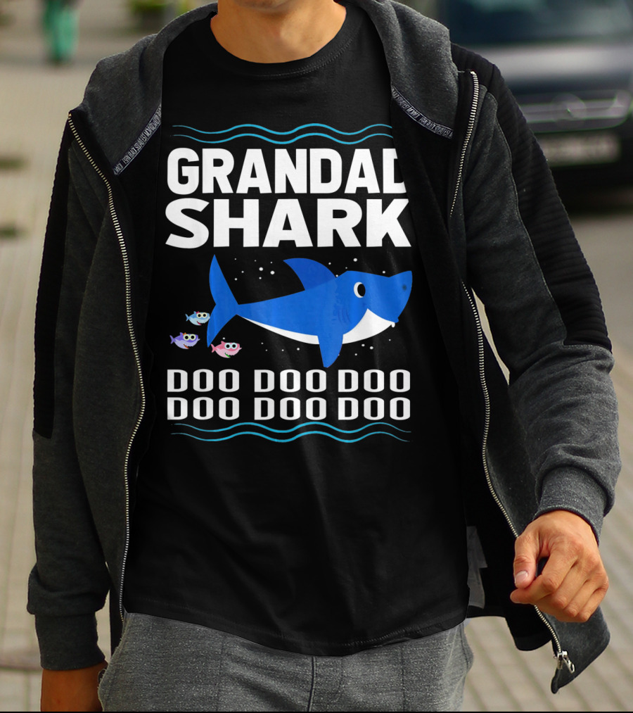 Grandad Shark Doo Doo Doo Doo Doo Doo Funny Baby T-Shirt