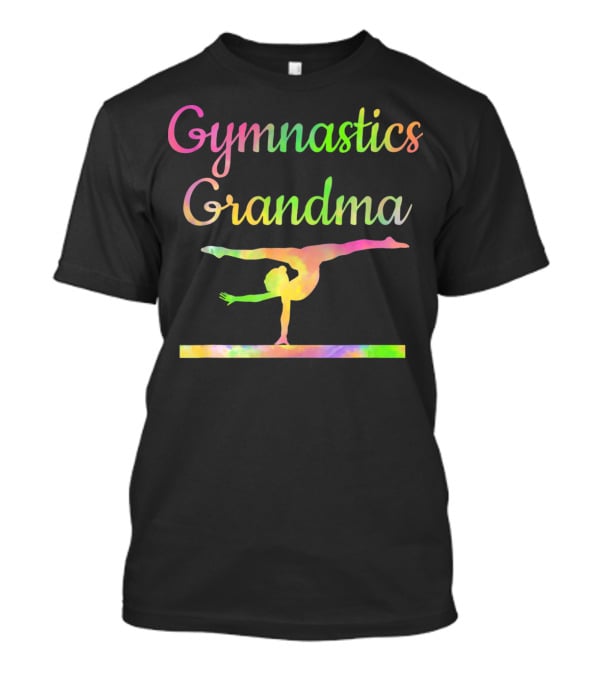 Colorful Gymnastics Grandma On Balance Beam T-Shirt