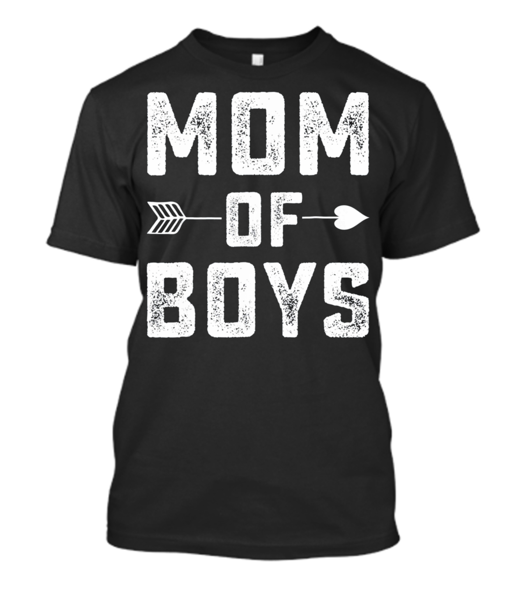 MOM OF BOYS Arrows Heart Rustic T-Shirt