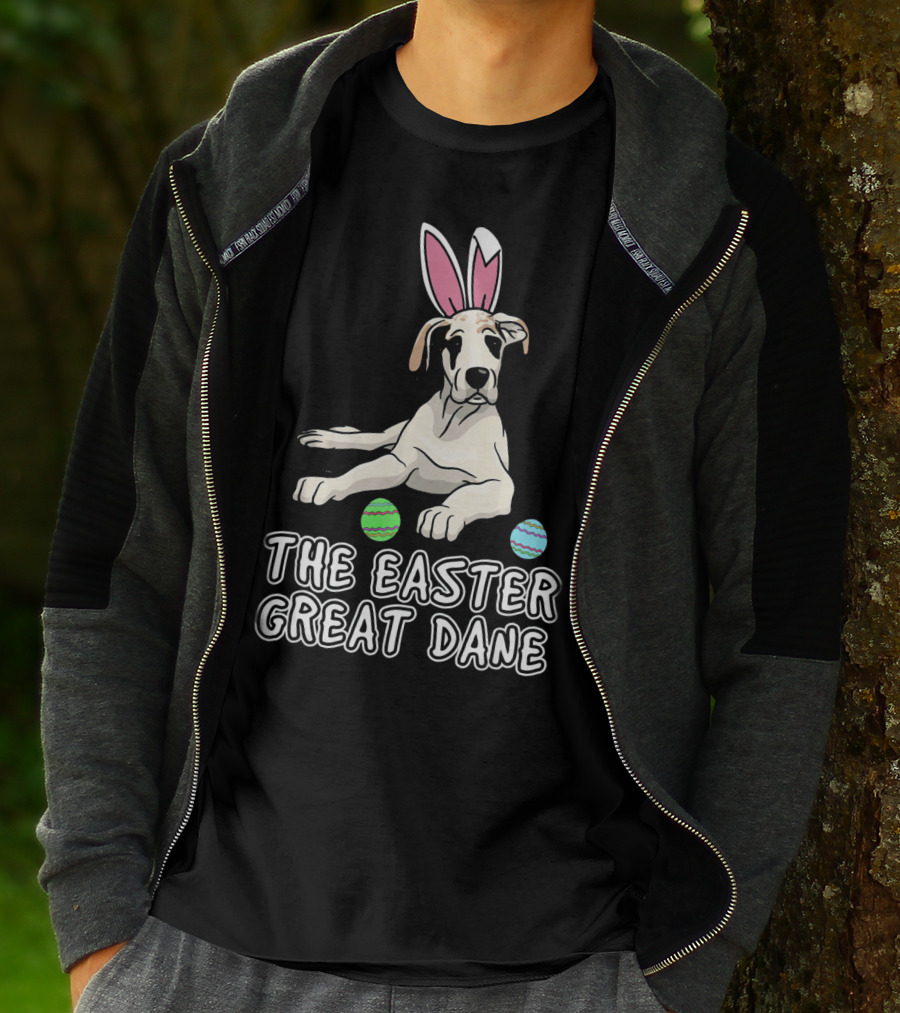 The Easter Great Dane With Bunny Ears And Eggs For Women Wen Mother T-Shirt