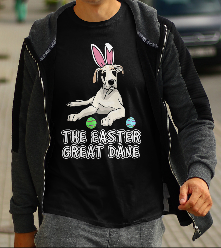 The Easter Great Dane With Bunny Ears And Eggs For Women Wen Mother T-Shirt